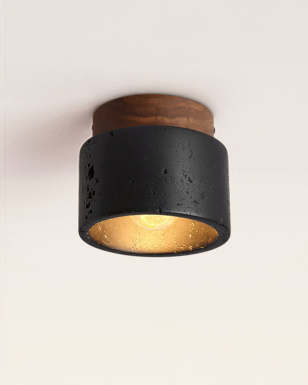 Black Stone Void Minimalist Ceiling Lamp