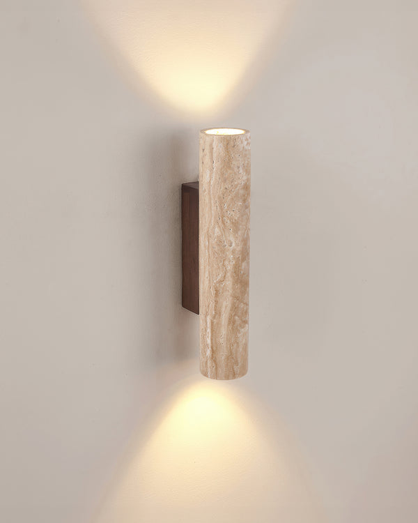 Dual Stone Beam Wabi-Sabi Wall Light