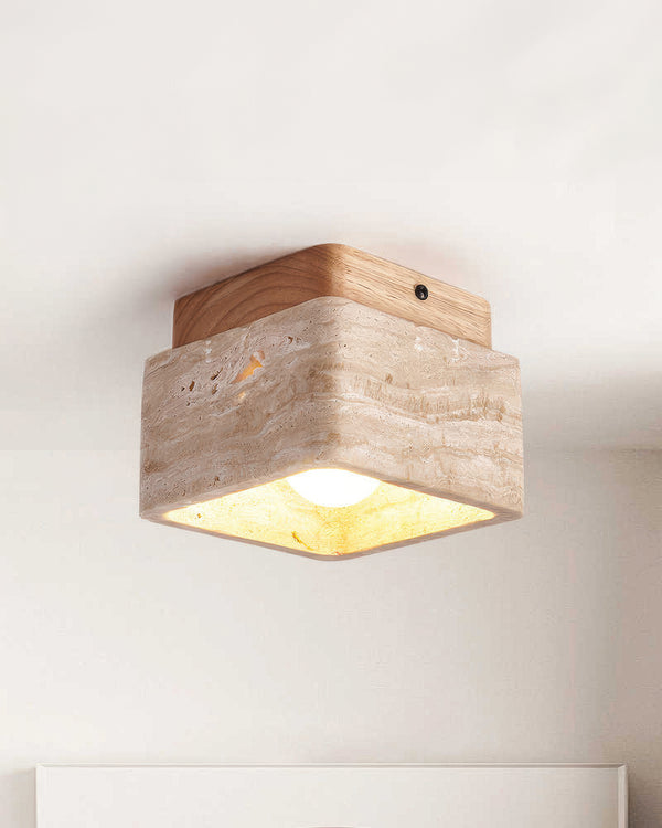 Nordic Stone Glow Vintage Ceiling Light