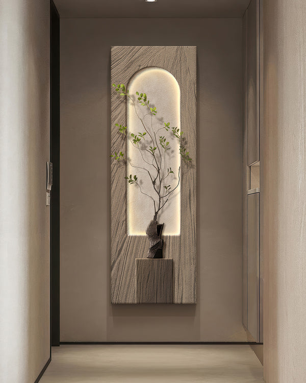 Sleek Serenity Wabi-Sabi Foyer Painting