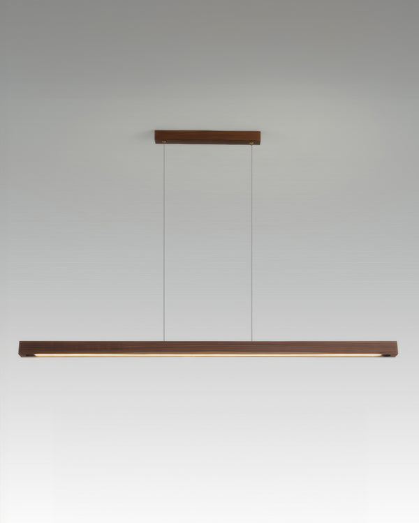 Minimalist Japanese Walnut Pendant Light