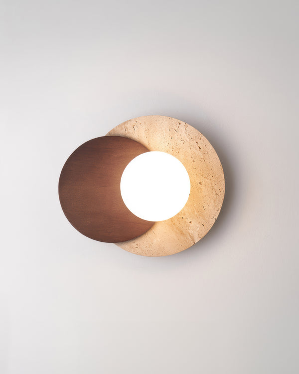 Ethereal Stone Eclipse Wabi-Sabi Wall Lamp